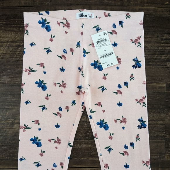 NWT Epic Threads Pink Floral Leggings - Picture 8 of 14